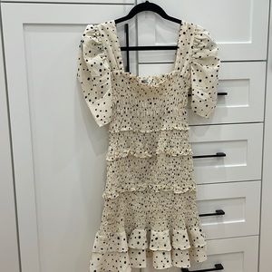 Poki dot off white dress